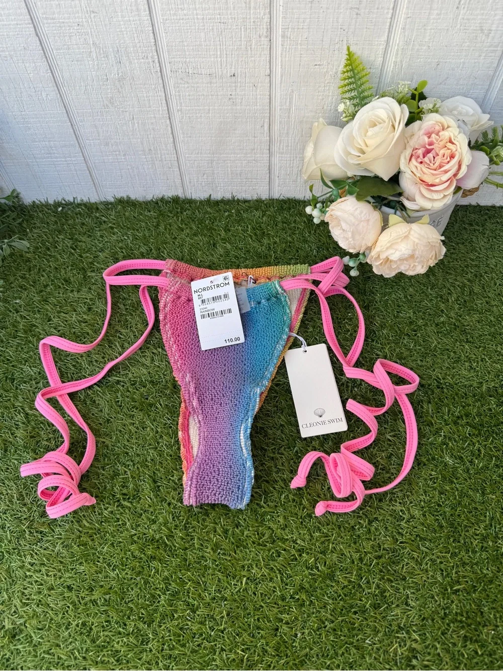 Cleonie Swim Rainbow Bells Bikini new with tags Retail $110 summer / vacation